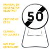 BK33 - Panneau de Chantier Fin de Limitation de Vitesse en Acier sur Pied Dépendant - Points forts