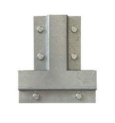 Platine d'assemblage pour poteaux rectangulaires ou carrés
