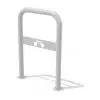 Support de Vélo Acier en forme d'arceau sur platines avec plaque