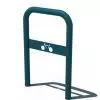 Support de Vélo Acier en forme d'arceau bleu vert avec plaque