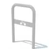 Support de Vélo Acier en forme d'arceau gris vert avec plaque