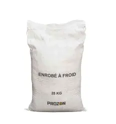 Enrobé à froid pas cher pour reboucher nids de poule sur la chaussée - Sac 25 KG