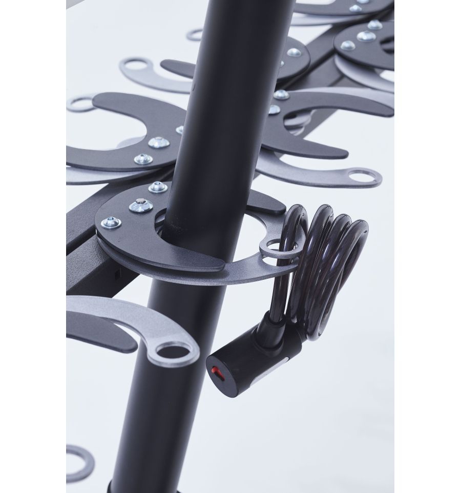 Lot De 2 Supports Pour Trottinette - Rangement Vertical - En Plastique Noir - Facile à Poser
