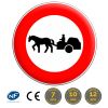 B9c - Panneau accès interdit aux véhicules à traction animale