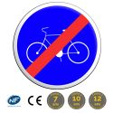B40 - Panneau fin de piste ou bande obligatoire pour les cycles sans side car ou remorque  Mysignalisation.com