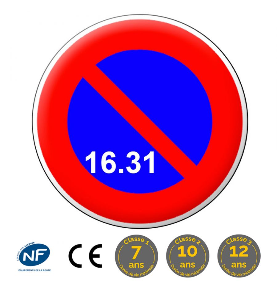 Panneau interdiction de stationner du 16 au 31 B6a3