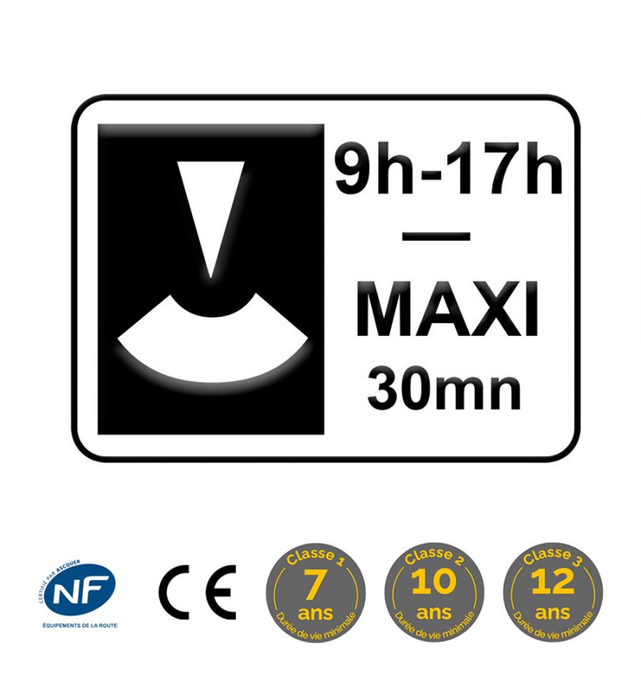 M6C1 - Panonceau Stationnement Durée Limitée Par Disque