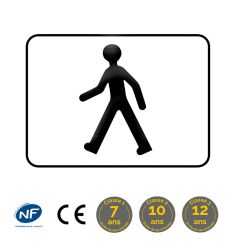 M4p - Panonceau d'application du panneau aux piétons (normes & classes)