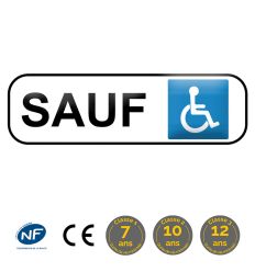 M6h - Panonceau logo "sauf handicapé"