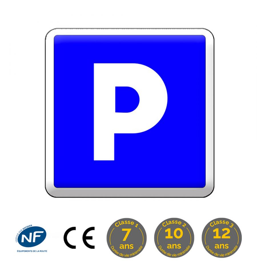 Panneau Zone de stationnement à durée limitée et contrôlé par disque - B6b3