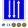 C29C - Panneau d'indication d'un début de 3 voies affectées