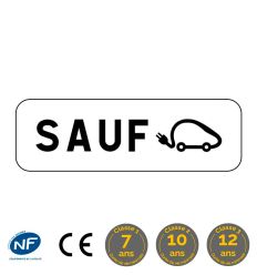 M6i - Panonceau interdit sauf véhicule électrique avec certification