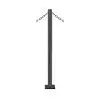 Potelet carrefour gris 2 anneaux platine