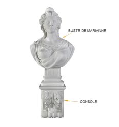 Buste de Marianne avec console