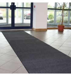 Tapis d'entrée anti-salissure installé anthracite