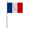 Photo : Drapeau français intérieur Premium en Decotex Sans frange