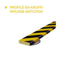 Profilé Knuffi de protection base acier Jaune et Noir 