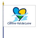 Photo : Drapeau Centre-Val de Loire pour bâtiment public Maille 115 g - Drapeau sur hampe 20 x 30 cm