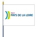 Photo : Drapeau Pays de la Loire pour bâtiment public Maille 115 g - Drapeau sur hampe 20 x 30 cm