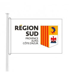 Drapeau et pavillon Sud PACA bâtiment public