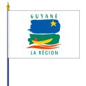 Photo : Drapeau Guyane pour bâtiment public Maille 115 g - Drapeau sur hampe 20 x 30 cm