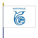 Photo : Drapeau Martinique pour bâtiment public Maille 115 g - Drapeau sur hampe 20 x 30 cm