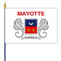 Photo : Drapeau Mayotte pour bâtiment public Maille 115 g - Drapeau sur hampe 20 x 30 cm