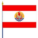 Photo : Drapeau Polynésie pour bâtiment public Maille 115 g - Drapeau sur hampe 20 x 30 cm