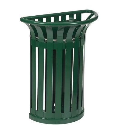 Poubelle Exterieur Demi-Tulipe 35 L mural vert mousse