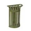 Poubelle Exterieur Demi-Tulipe 35 L vert olive