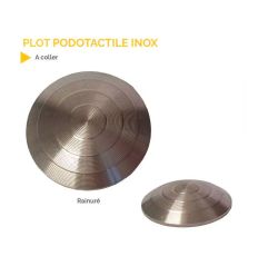Plot podotactile Inox rainuré à Coller