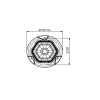 Balise autorelevable hexagonale schéma base