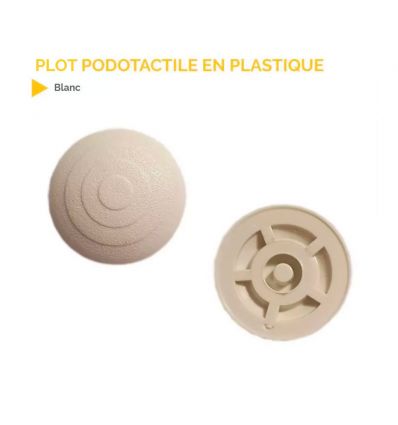 Plot Podotactile en Plastique Polyamide Blanc