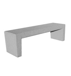 Banquette extérieure en béton gris sablé