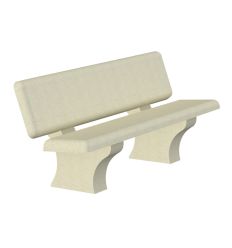 Banc extérieur en béton ocre sablé