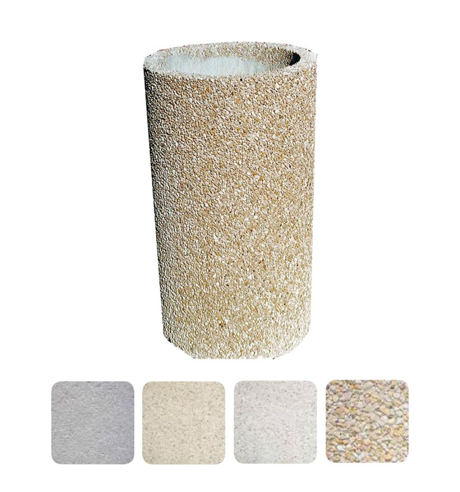 Mini Poubelle De Table En Béton Et Acier Inoxydable - 180ml - Étanche, Résistante Au Vent - Pour Bureau, Cuisine, Balcon, Camping