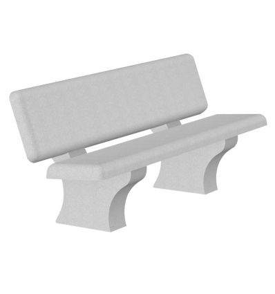 Banc extérieur en Béton gris sablé