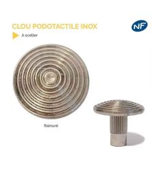 Clou podotactile en inox marin à sceller