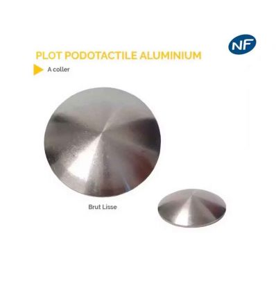 Plot podotactile à coller Aluminium brut lisse