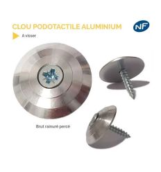 Clou Podotactile à Visser pour Support en Bois en Aluminium