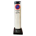 Photo : Balise Anti-Stationnement Économique Avec Plastobloc Simple face - Avec plastobloc de 10 kg
