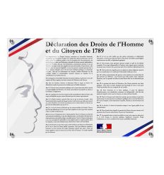 Affiche Déclaration des Droits de l'Homme et du Citoyen PLEXIGLASS