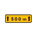 Photo : KM2 - Panonceau temporaire d'Étendue Acier sans pied sans rails - 700 x 200 mm - Classe 1 (T1)