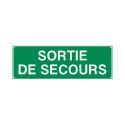 Photo : Panneau Sortie de secours Texte seul Sortie de secours - Autocollant - 200 x 75 mm