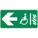 Photo : Panneau Directionnel Espace d’attente sécurisé Flèche vers la gauche - Autocollant - 200 x 100 mm