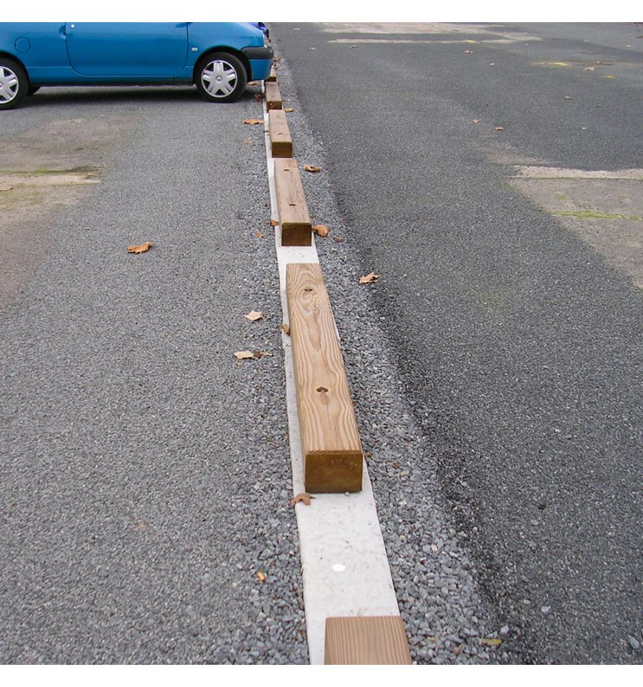 Butée de parking en bois - Modèle rond ou carré - Longueur 2 m