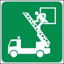 Photo : Panneau Fenêtre de secours - E017 Autocollant - 150 x 150 mm