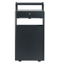Cendrier poubelle sur pied pour espace fumeur 12 L gris anthracite