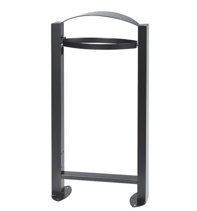 Poubelle Vigipirate sur pied en acier Gris manganese + chapeau