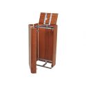 Photo : Poubelle en Bois 100 litres Rectangulaire - Chêne